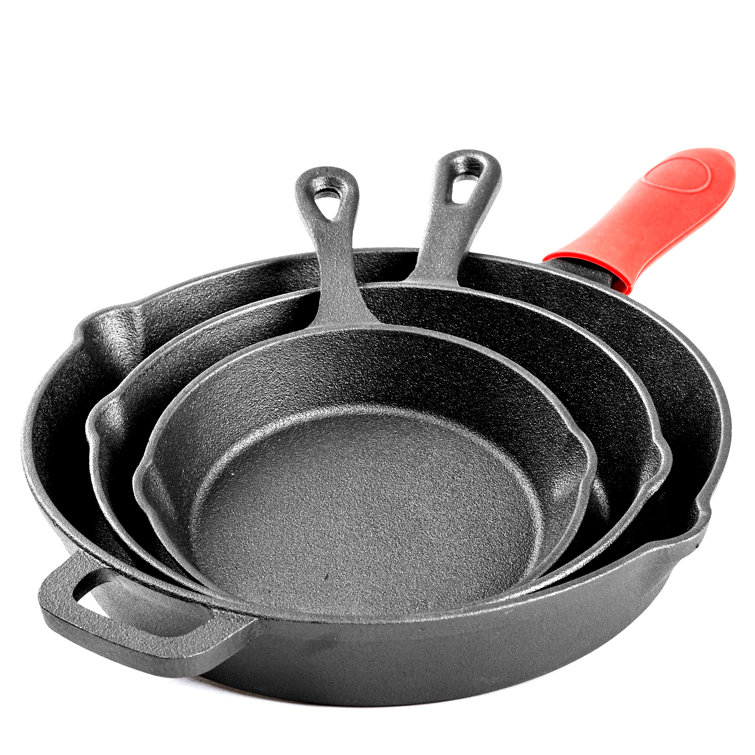 Lexi Home 3 Piece Cast Iron Frying Pan Set & Reviews - Wayfair Canada